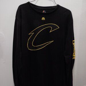 Majestic Cleveland Cavaliers Long Sleeve T-Shirt Men's Size L  Great Condition